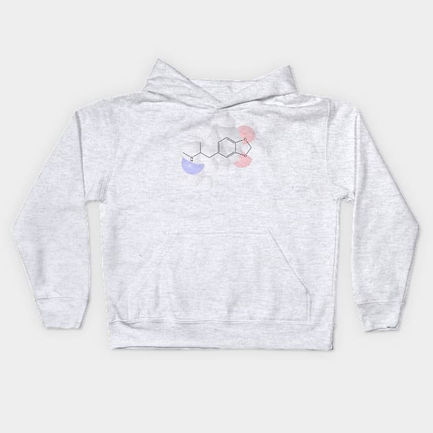 Ecstasy Molecule Chemistry Kids Hoodie by ChemECool